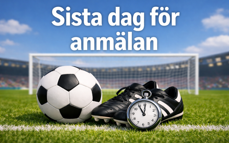 Sista dag för anmälan