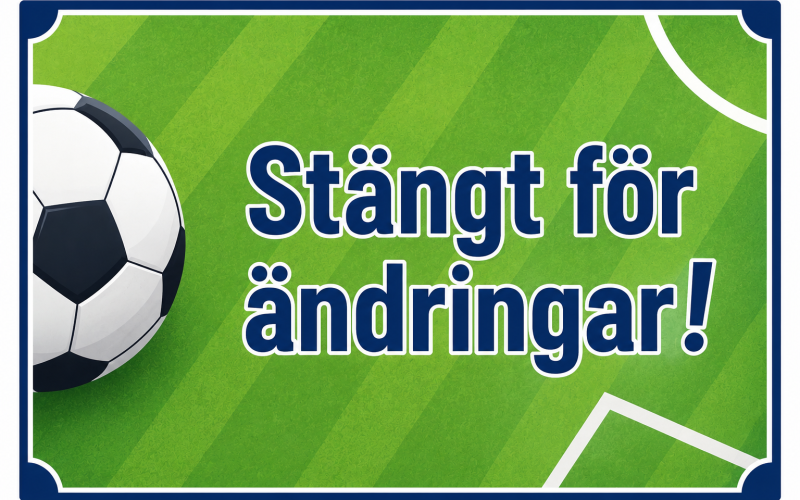 Stängt för ändringar av lag